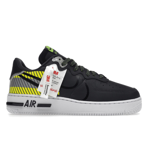 Nike ナイキ メンズ スニーカー  【Nike Air Force 1 React 3M Pack】  大いさ US_8(26.0糎) Anthracite/Black-Volt-Habanero Red スニーカー-メンズ靴