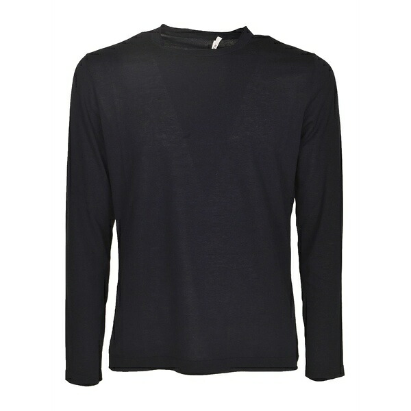 カングラ  メンズ 編み物\u0026プルオーバー アウター Long-sleeved crew-neck sweater Blue