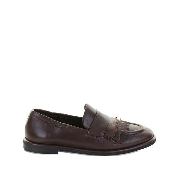 ロレナ パッジ レディース スリッポン・ローファー シューズ Fringed-detail loafers Brown