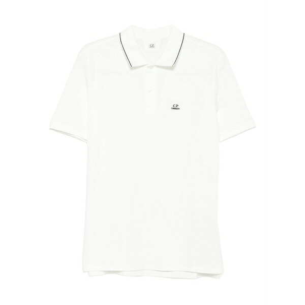 シーピーカンパニー メンズ スポーツシャツ トップス Contrasting-trim polo shirt Neutrals メンズファッション-トップス