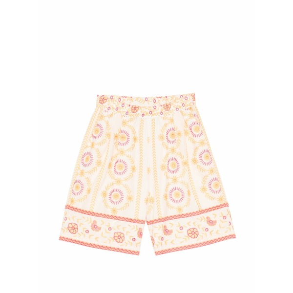 ツインセット レディース カジュアルパンツ ボトムス Floral-embroidered shorts Neutrals｜asty
