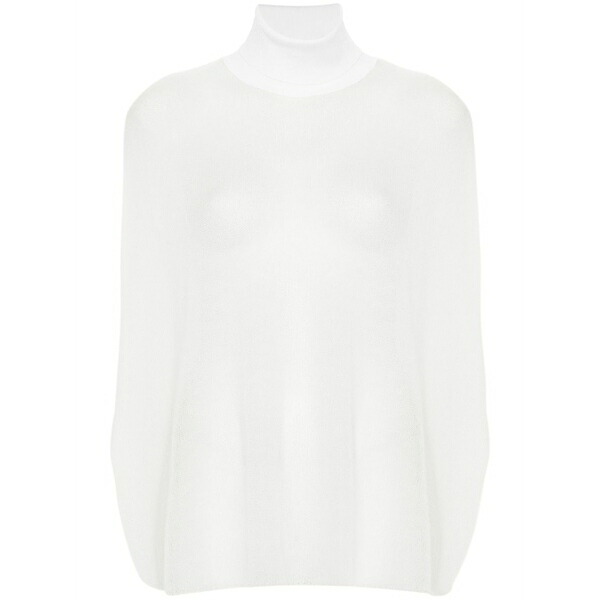 ファビアナ フィリッピ レディース 編み物\u0026プルオーバー アウター Open-knit high-neck top White