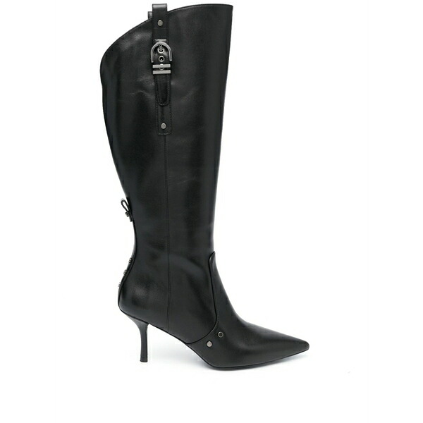 スチュアート ワイツマン レディース ブーツ シューズ Thigh-high leather boots Black｜asty