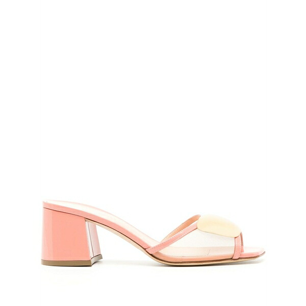 ルパートサンダーソン レディース サンダル シューズ Rounded-plaque mid-heel sandals Pink｜asty