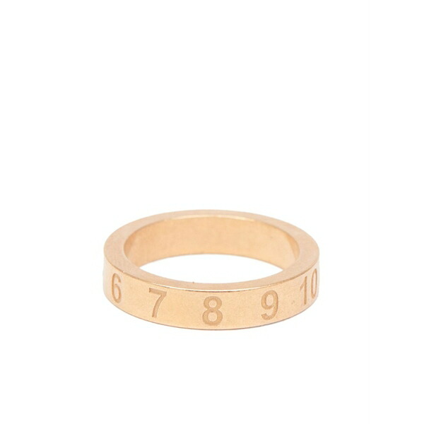 マルタンマルジェラ メンズ 輪っか 付属物 Numerical engraved ring Gold