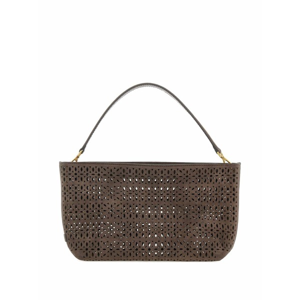 ジャンニ・キアリーニ レディース ショルダーバッグ 御徒面子 Mashup perforated shoulder bag Brown