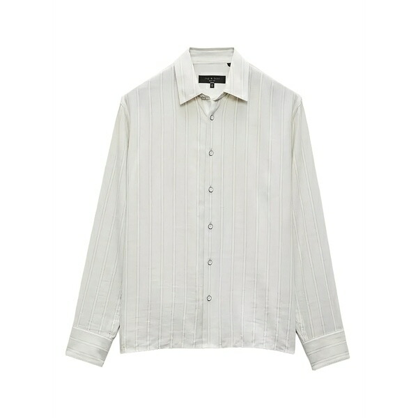 ラグアンドボーン メンズ シャツ トップス Striped buttoned shirt Grey|asty