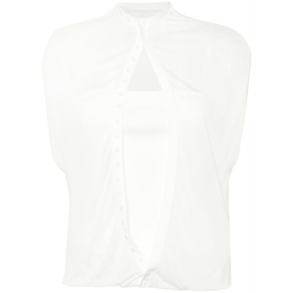 ジャクエムス レディース Tシャツ トップス Le haut capa knitted top White｜asty