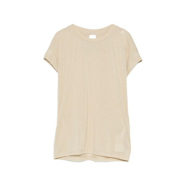 イレブンティ レディース プルオーバー トップス Crew-neck short-sleeves t-shirt Neutrals
