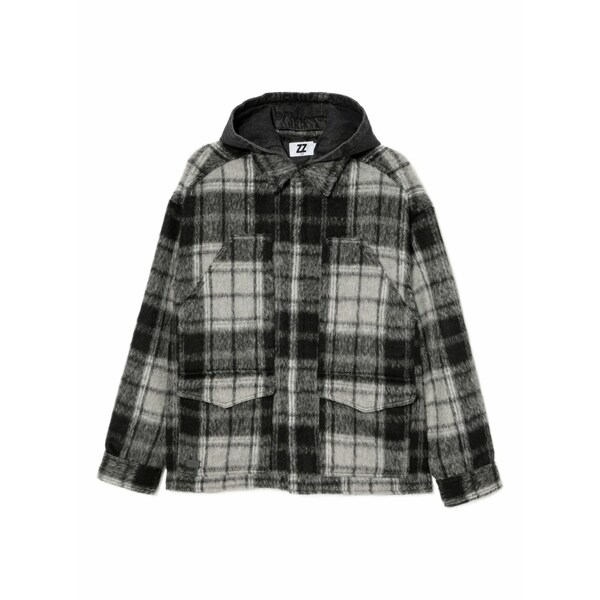 イズエ メンズ 上衣＆上衣 アウター Checked jacket Black