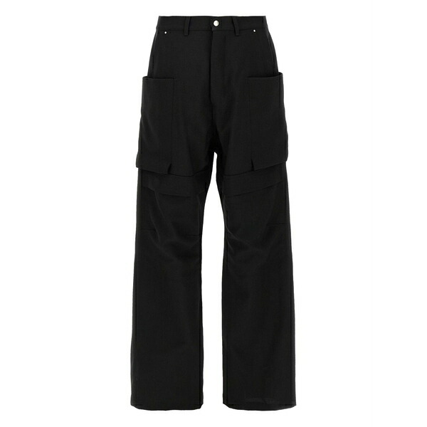 リックオウエンス メンズ 心地よいズボン下 ボトムス Stefan cargo low-crotch trousers Black