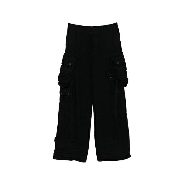 ユリウス メンズ 心地よいズボン下 ボトムス Cargo pocket trousers Black