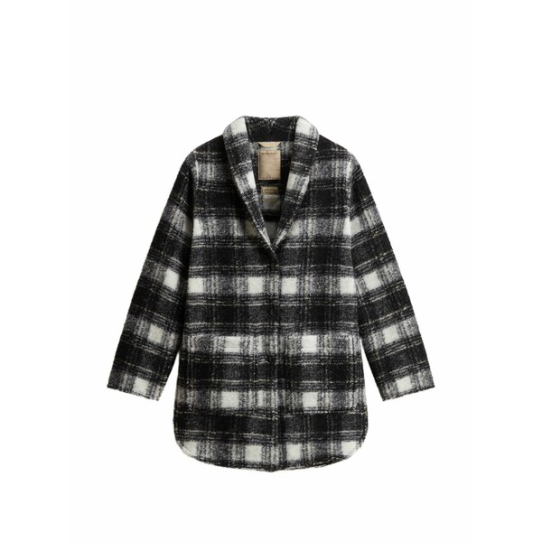 羊毛 一財産 レディース 上衣＆上衣 アウター Gentry checked overshirt Black