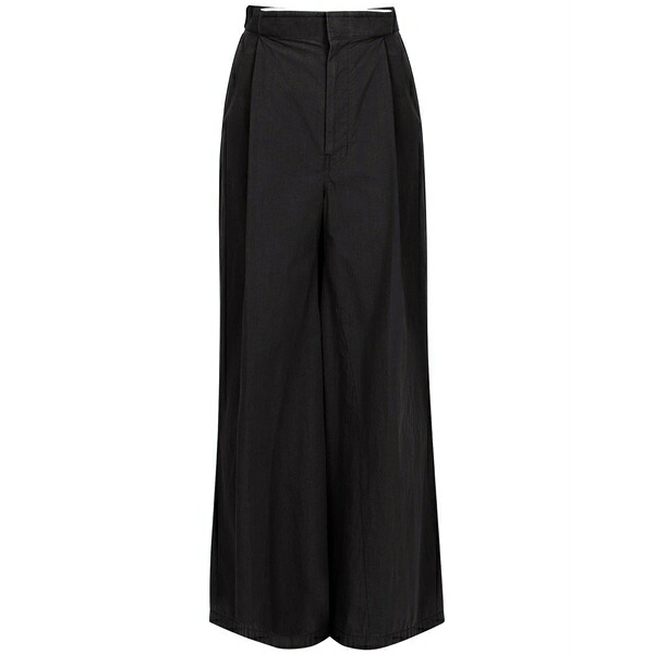 マルタンマルジェラ レディース 心地よいズボン下 ボトムス Four-stitch logo palazzo trousers  Black