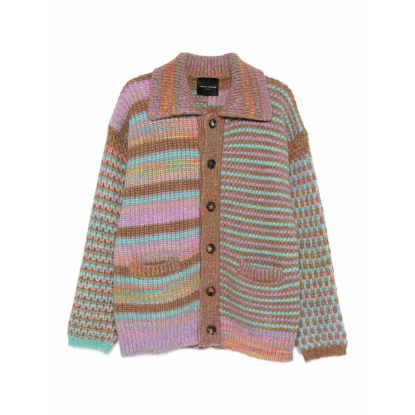 ロベルトコリーナ メンズ ジレー アウター Patterned cardigan Brown