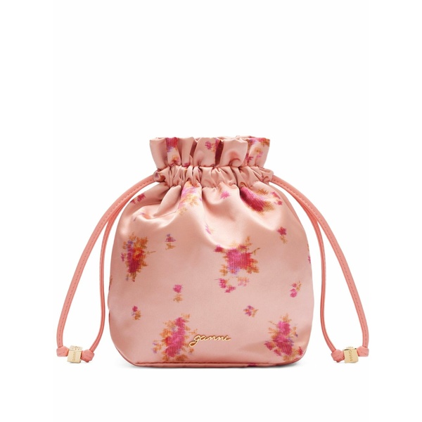 ガニー レディース クラッチバッグ バッグ Floral drawstring pouch Pink｜asty