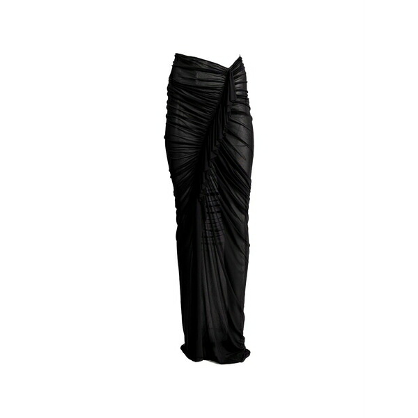 アトレイン レディース スコート ボトムス Draped maxi skirt Black