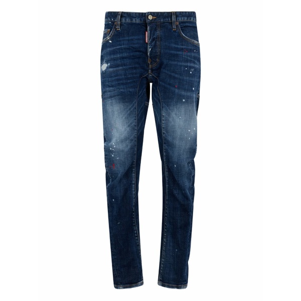 ディースクエアード メンズ ジーンズズボン下 ボトムス Red spot biker jeans Blue