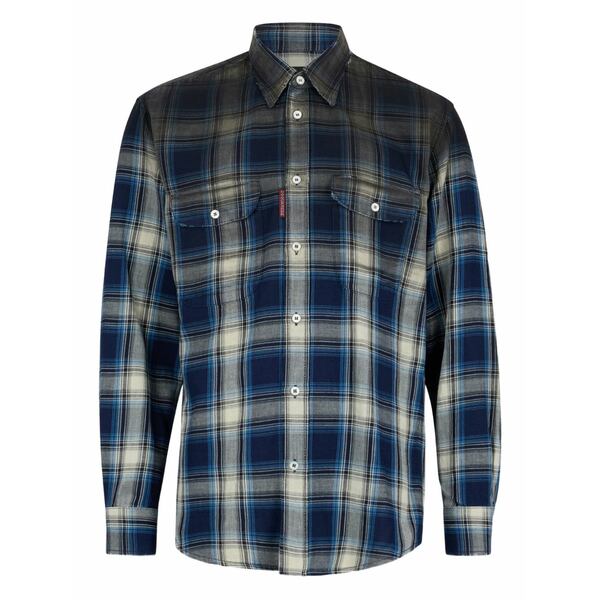 ディースクエアード メンズ プルオーバー トップス Canadian shirt Blue