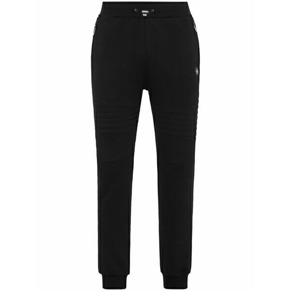 フィリップ飾り気のない メンズ 心地よいズボン下 ボトムス Zipped jogging trousers  Black
