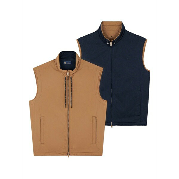 ポールアンドシャーク メンズ 上衣＆上衣 アウター Reversible gilet Brown