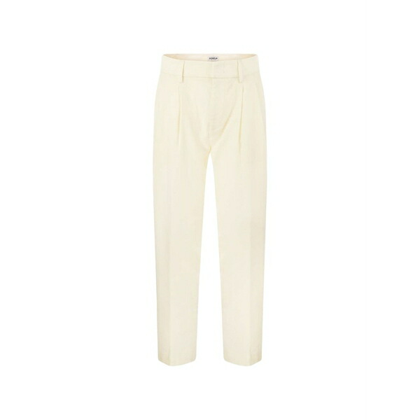 ドンダップ レディース 心地よいズボン下 ボトムス Sheryl loose-fit flannel trousers Neutrals