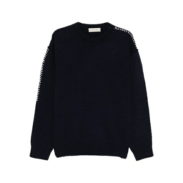 パウラ メンズ 編み物\u0026プルオーバー アウター Hotaka crew-neck sweater Blue