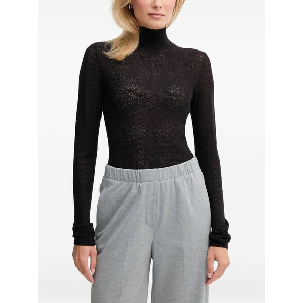 ジョープ レディース 編み物\u0026プルオーバー アウター Kanni turtleneck long-sleeve sweater Black