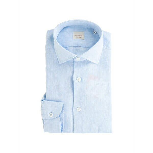 ブランカッチオ メンズ シャツ トップス Spread-collar button-up shirt Blue|asty