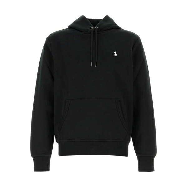 ラルフローレン メンズ パーカー・スウェットシャツ アウター Embroidered-logo hoodie Black