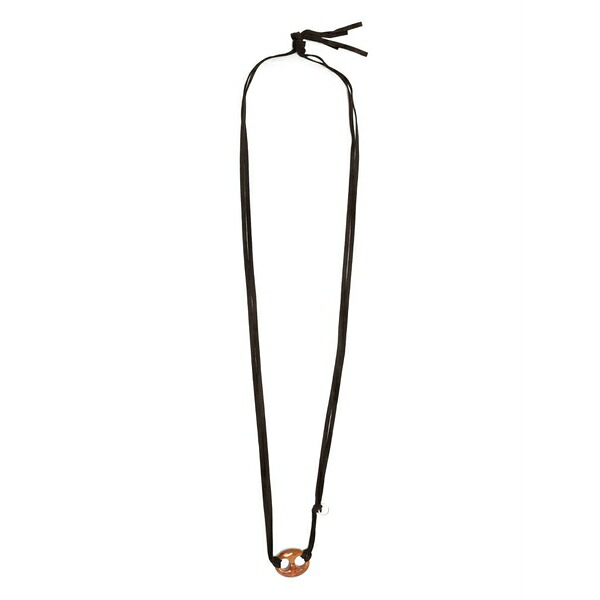 オーエーエムシー メンズ ネックレス・チョーカー アクセサリー Statement-pendant leather necklace Red|asty
