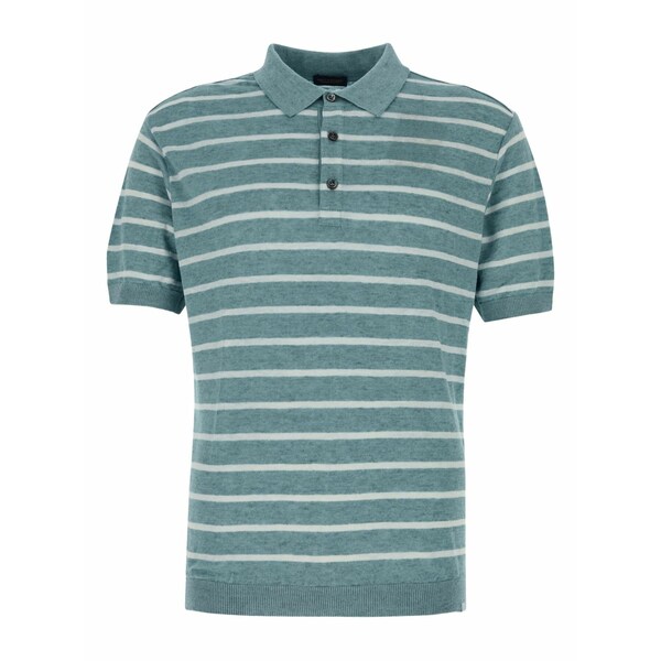 ポールアンドシャーク メンズ スポーツシャツ トップス Striped-detail polo shirt Blue
