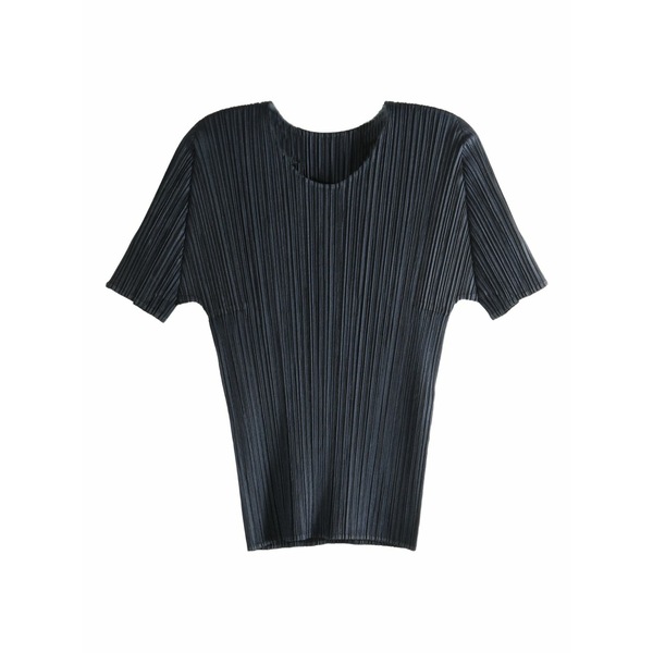 筋目 プリーズ イッセイ ミヤケ レディース ティーシャツ トップス Pleated t-shirt Blue
