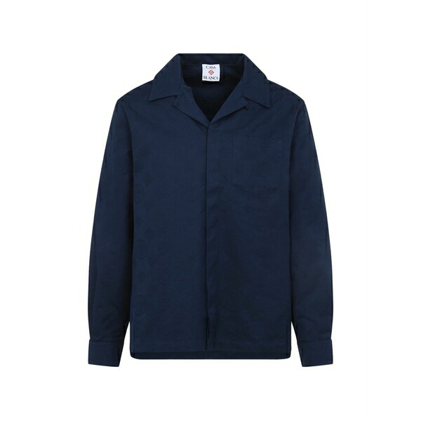 カサブランカ メンズ プルオーバー トップス Monogram pocket shirt Blue