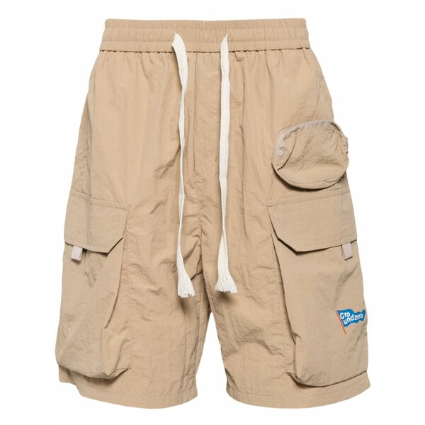 地びた 無し メンズ 心地よいズボン下 ボトムス Flag logo printed cargo short Neutrals