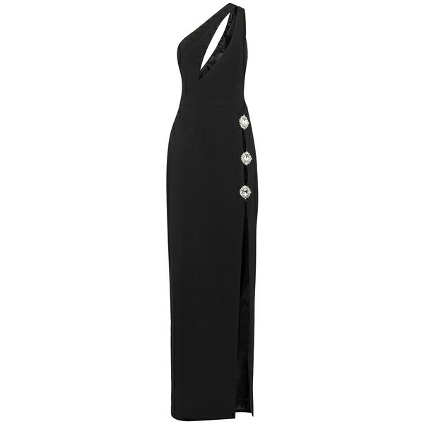 フィリップ飾り気の無い レディース 衣裳 トップス Brooch-embellished cady maxi dress Black