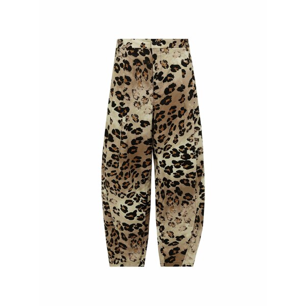 ラネウス レディース 心地よいズボン下 ボトムス Leopard-print trousers Neutrals