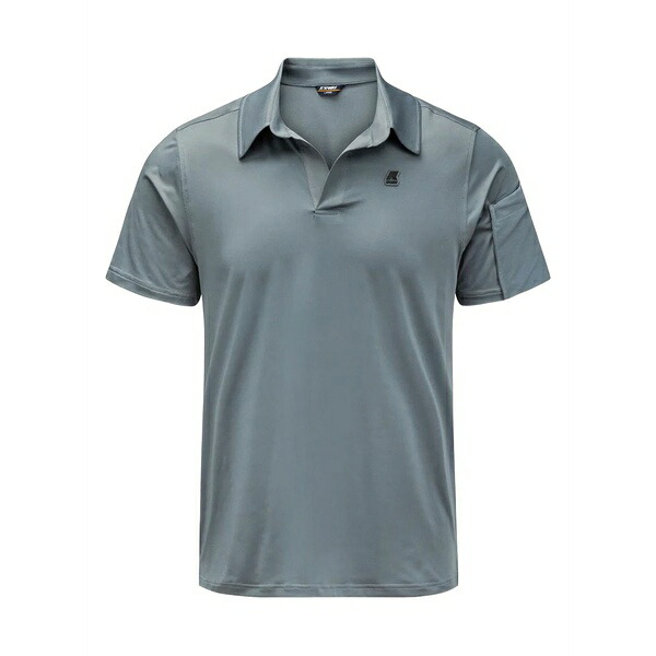 ケイウェイ メンズ ポロシャツ トップス Short sleeve polo shirt Grey|asty