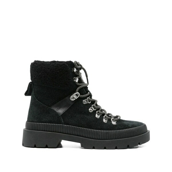 ガント レディース ブーツ シューズ Lace-up shearling boots Black｜asty