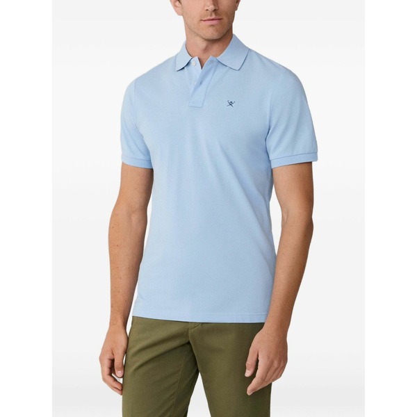 ハケット メンズ スポーツシャツ トップス Embroidered slim-fit polo shirt Blue