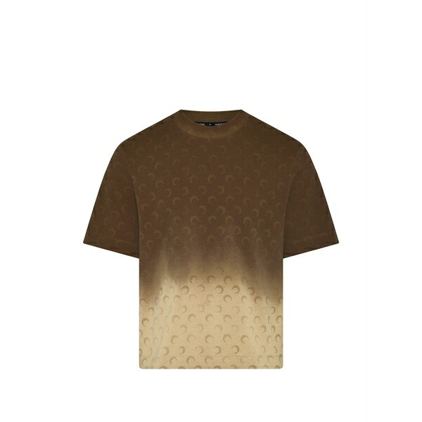 米国海兵隊員 独居室 メンズ プルオーバー トップス Faded moon t-shirt Brown