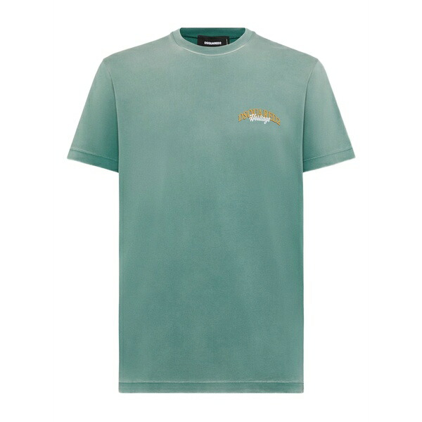 ディースクエアード メンズ ティーシャツ トップス Logo-print t-shirt Green