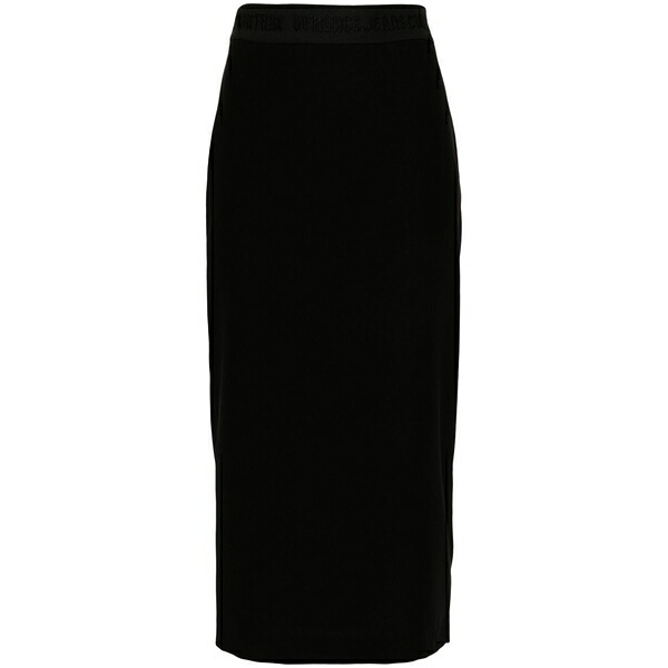 呼びりん探し回る レディース スコート ボトムス Logo-waistband MIDI skirt Black