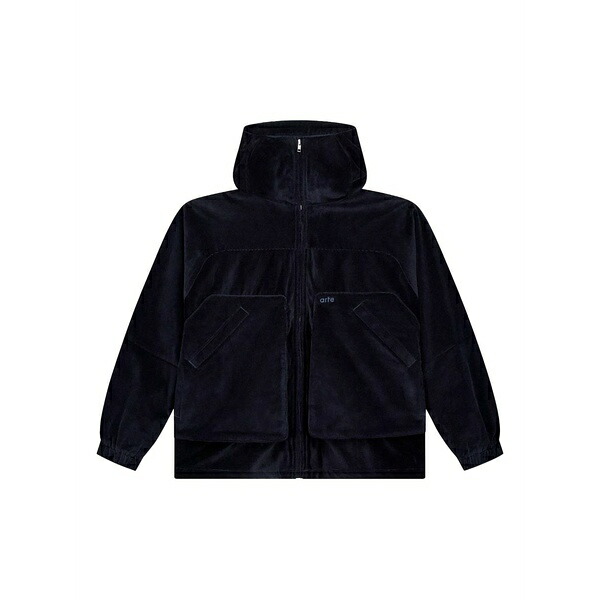 アルテ アンベルス メンズ 上衣＆上衣 アウター Corduroy hooded jacket Blue