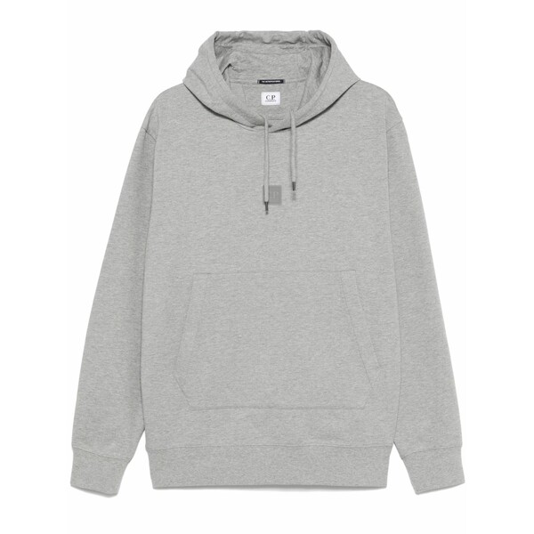 シーピーカンパニー メンズ パーカー・スウェットシャツ アウター Logo-patch hoodie  Grey