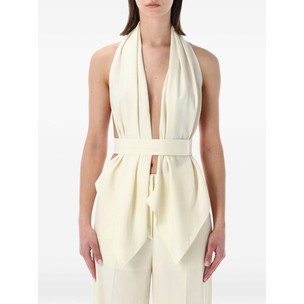 アルベルタ フェレッティ レディース カットソー トップス Halterneck belted top Neutrals