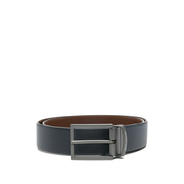 ポールアンドシャーク メンズ 三尺帯 添え物 Reversible leather belt Blue