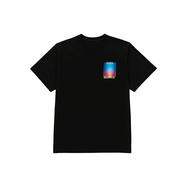 カサブランカ メンズ ティーシャツ トップス Gradient logo t-shirt Black