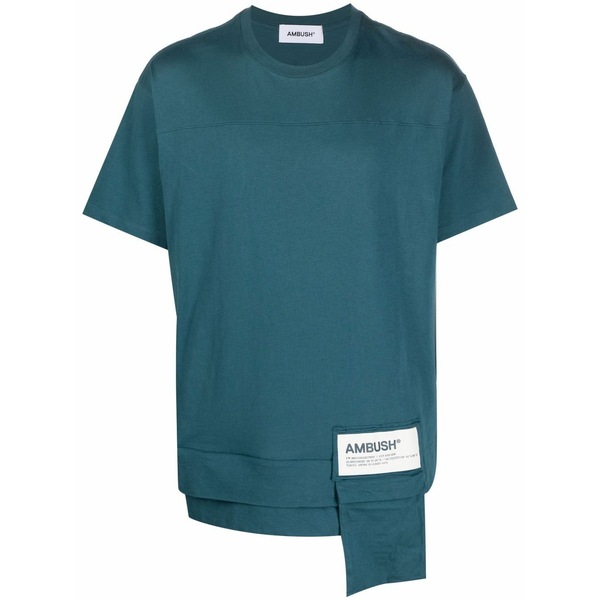 アンブッシュ メンズ ティーシャツ トップス Waist pocket logo-print t-shirt Blue