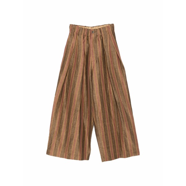 ユマ・一 レディース 心地よいズボン下 ボトムス Poetic striped palazzo pants Brown